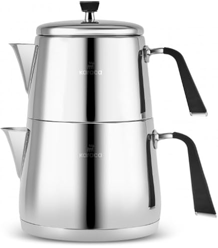 Karaca Win Turkish Coffee Pot Set Of 2 - Stainless Steel Cezve For Stovetop Brewing