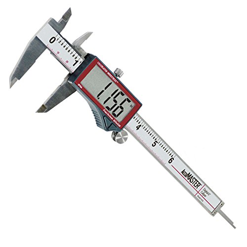 Calculated Industries 7418 AccuMASTER Electronic Digital Vernier Caliper | Metric/SAE Inch to Millimeter Conversion | Tool Measures 0-6 Inches/150mm | Stainless Steel | Largest Display Digits |IP54