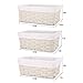 HOSROOME Handmade Bathroom Storage Baskets Set Shelf Baskets with Liner Woven Decorative Home Storage Bins Decorative Baskets Organizing Baskets Nesting Baskets(Set of 3,Beige)