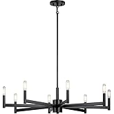 Kichler 43857BK Erzo Chandelier, 8-Light 480 Total Watts, Black