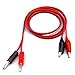 uxcell 5 Pcs 1M Long Audio Video Banana Jack Connector to Double Tester Alligator Clip