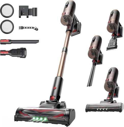 Proscenic P11 Ultra Cordless Vacuum Cleaner, 55KPa/50Mins/550W Stick Vacuum with Self-Standing, Wall Mount, Anti-Tangle, Adjustable Telescopic Pole, for Pet Hair, Hard Floor & Carpet