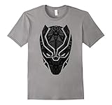 Mens Marvel Black Panther Geometric Prism Mask T-Shirt Large Slate