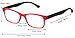SOOLALA Womens 3-Pack Lightweight Semi-transprant Two-tone Colors Reading Glasses