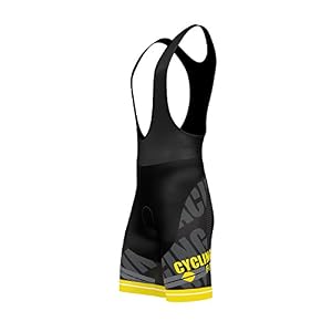 FDX Cycling Bib Shorts Men’s – 3D Gel Padded Bicycle Racing Apparel with Mesh Straps, Silicon Leg Grippers – Breathable…