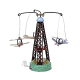 Vintage Wind-up Rotated Airplane Collectible Tin toy for Adult
