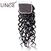 UNice Hair Icenu Series 8A Grade Brazilian Water Wave 3 Bundles with Lace Closure Free Part 100% Unprocessed Virgin Human Hair Weave Extensions (18 20 22+16 closure)