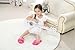 Onmygogo Girl’s Bejeweled Flip Flops, Little Kid Fuzzy Indoor Slippers, 3 sizes (M--US little kid size 12.5-1, Pink)