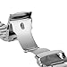 Hstrap Silver/Black Stainless Steel Watch Bands Brushed Finish Watch Strap 18mm/20mm/22mm/24mm Double Buckle Bracelet
