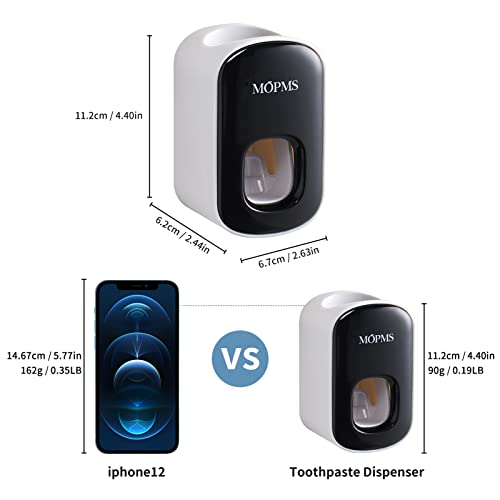 MOPMS Toothpaste Dispenser Wall Mounted for Bathroom Automatic Toothpaste Squeezer for Kids and