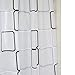 Lingstar Modern Style EVA Waterproof Mould-proof Bathroom Fabric Bath Shower Curtain White and Black Plaid-(180cm200cm)