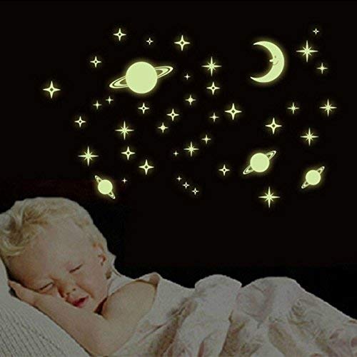 Adesivi Fluorescenti Wandkings Kit XL Sole, Luna Stelle 114 Adesivi Su - Foto 6