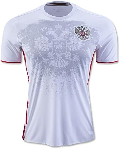 Russia White Soccer Jersey with FREE Shorts Set Kit Adult Mens Sizes S M L XL (White, US Medium (Asia XL))