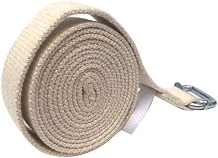 LUCHA Yoga Strap, Premium Organic Cotton with Adjustable D-Ring Buckle for Hold Poses, Stretch, Improve Flexibility & Maintain Balance Women, Man (6ft)