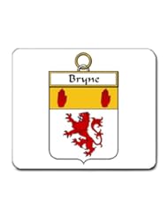 Office Product: Bryne or Brinn Family Crest Coat of Arms Mouse Pad - MyHeritageWear.com