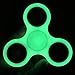 Fidget Spinner, POAO Portable Tri-Spinner Fidget Work Finger Toy Stress Reducer, Nice Gift and Great for ADD, ADHD, Anxiety, and Autism Adult Children (White with Glow feature)