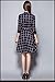 PhilaeEC Women's Long Sleeve Belted A Line Plaid Dress Autumn Fashion