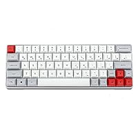 DERTHWER Gaming Keyboard, 64 Key Aluminum Alloy Case PBT Keycaps Hot Swappable RGB Mechanical Keyboard Brown Switch Pink Compact Computer Keyboard (Color : Pink, Size : One Size)