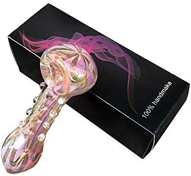 FODOOM Portable Art Collection Unbreakable Blue Swirl Design Pipe 4.5 inch