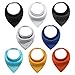 Baby Drool Bibs Bandana Teething Adjustable Snap Triangle Organic Cotton Bib Set Baby Boys Girls Shower Gift (Solid Color 8 Piece Set)