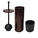 Toilet Plunger with Holder for Bathroom Metal Steel Canister Holder Drip Cup Quick Dry Heavy Duty Light Weighted Long Handle Discreet Toilet Plunger Deep Cleaning for Bath in Bronze