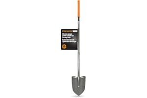 Fiskars 60" Pro Garden Shovel for Digging, Heavy Duty Steel Gardening Tool with Straight Handle