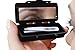 Classic Necessity Eyebrow Tweezers White/Black Set - Slanted and Pointed Eyebrow Tweezers with Compact Mirror Magnifying Case