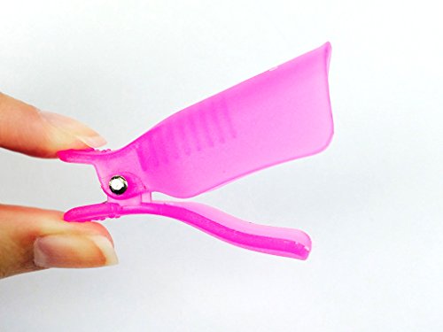 Beauticom 10Pcs *HOT PINKY RED* Acrylic Nail Art Soak Off Cap Clip UV Gel Polish Remover Wrap Reusable Keeper Manicure Tool