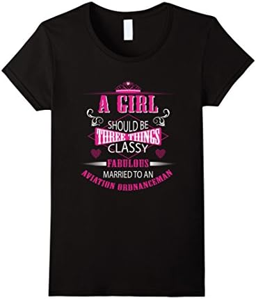Women's A Girl Should Be Three Things Classy Fabulous And Married To Medium Black