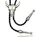 Q&Q Fashion Western Texas Longhorn Buffalo Steer Cow Skull Leather Rodeo Bolo Tie Necktie