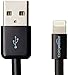 AmazonBasics Lightning to USB A Cable, Apple MFi Certified, Black, 6 Feet /1.8 Meters, 2-Pack