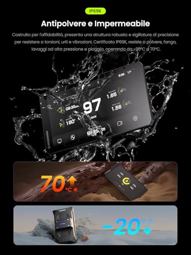 RiderNav R7M 7" Wireless CarPlay and Android Car for BMW Motorcycles - Native Control Wonder Wheel Action Camera | Real-Time Data Reading (TPMS/RPM) | OTA Upgrades | IP69K GPS | Nav Prep