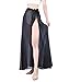 Lalagen Womens Wrap High Waist Summer Beach Cover Up Maxi Skirt Black One Size