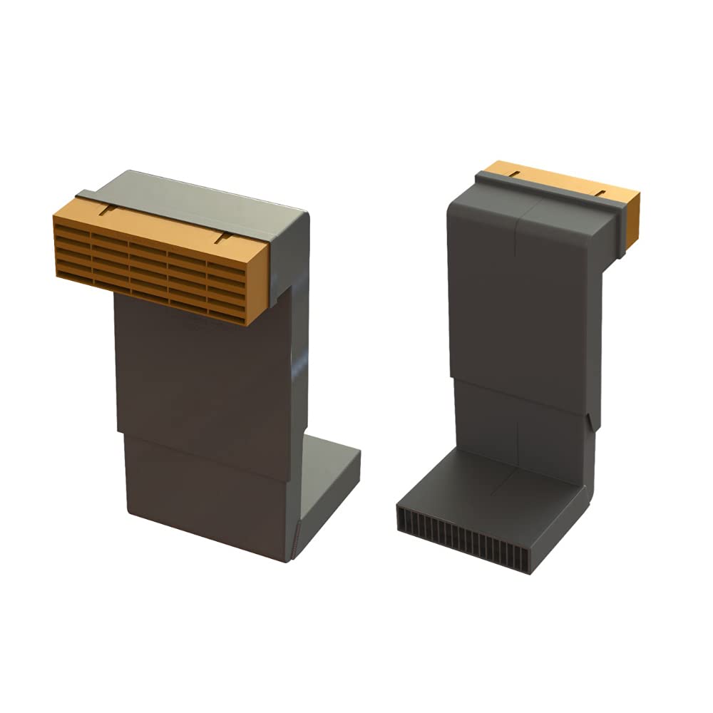 TIMCO Timloc 1201XL Telescopic Underfloor Vents for 5-7 Courses - Black - Pack of 10