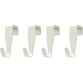 eywlwaar Over The Cabinet Door Hooks Door Hanger 4Pack Single Hook(Thickness Over 0.8Inch is Not Suitable)