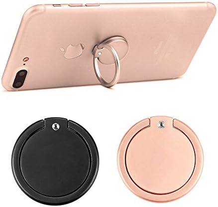 Znines Cell Phone Finger Ring Holder Finger Loop Mount Stand 360° Rotary Safe Hand Grip Kickstand Universal Smartphone Stand for iPhone X 8 7 7Plus Samsung Galaxy S7 S8 LG HTC, 2Pack
