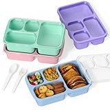 Bento Box for Adults and Snack Containers Set of 4