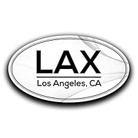 More Shiz LAX Los Angeles California Airport Code Decal Sticker Home Travel Car Truck Van Bumper Window Laptop Cup Wall - Two 5.5 Inch Decals - MKS0582