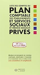 Liste des comptes du plan comptable des établissements et services sociaux et médico-sociaux privés