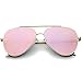 zeroUV Mirrored Oversized Aviator Sunglasses for Women with Flat Mirror Lens 58mm