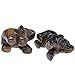 Jovivi 2pcs Natural Tiger Eye Carved Gemstones Elephant Figurine 1.5'' Elephant Statue Animal Crystal Home Room Decorations