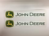 2 John Deere Badge Left & Name Diecut Decals by SBD Decals