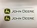 2 John Deere Badge Left & Name Diecut Decals by SBD Decals