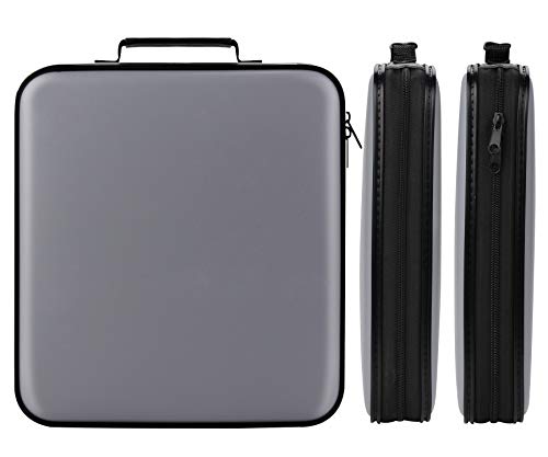 CD Case, COOFIT 160 Capacity DVD Case DVD Organizer CD Holder Case CD Storage Case Hard Plastic DVD CD Wallet