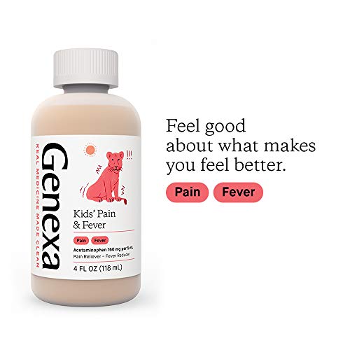 Genexa Kids' Acetaminophen Pain & Fever Liquid Medicine 160 mg per 5 mL