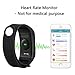 Fitness Tracker with Replacement Band Waterproof Heart Rate Monitor Call Remind Wireless Pedometer Activity Tracker for Women, and Men (Black + Blue Band)