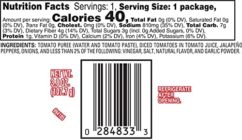 TOSTITOS, MEDIUM CHUNKY SALSA TO GO, 3.8 OUNCE (PACK OF 30)
