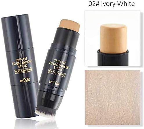 Face Makeup Concealer Stick Long-Wearing Waterproof Corrector And Brushes Highlighter Cream 4 Colors Concealer Pencil 02 Ivory White
