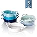 Sweese 507.003 Porcelain Ramekins, 5 Ounce Ramekins for Baking, Round Creme Brulee Dish with Double Handle, Set of 6 - Cool Assorted Color