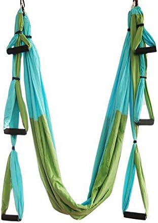Limeinimukete Aerial Yoga Swing Set - Yoga Hammock/Trapeze/Sling Kit Extension Straps Healthy Model Life Silk Aerial Yoga Swing & Hammock Kit for Improved Yoga Inversions, Flexibility & Core Strength